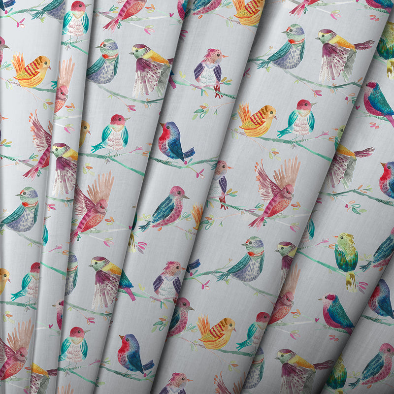 Animal Multi Fabric - Birdy Branch Printed Cotton Fabric Blossom Voyage Maison