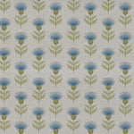 Floral Blue Fabric - Blair Printed Linen Fabric Azure Voyage Maison