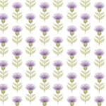 Voyage Maison Blair Printed Linen Fabric in Damson