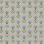 Floral Blue Fabric - Blair Printed Linen Fabric Loch Voyage Maison