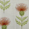 Floral Orange Fabric - Blair Printed Linen Fabric Rust Voyage Maison