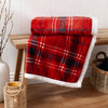 Check Red Throws - Blake Check Fleece Throw Red furn. 