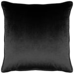 Abstract Black Cushions - Bloomsbury Velvet Cushion Cover Black Paoletti