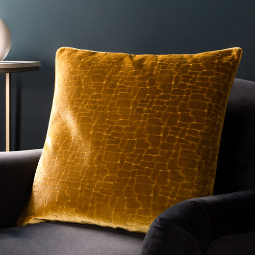 Paoletti Bloomsbury Velvet Cushion Cover in Mustard