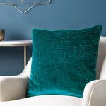 Paoletti Bloomsbury Velvet Cushion Cover in Teal