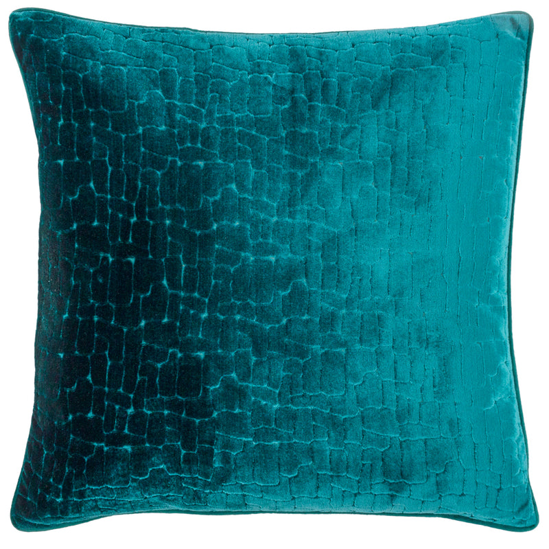 Paoletti Bloomsbury Velvet Cushion Cover in Teal