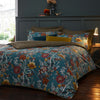 Paoletti Bloom Floral 100% Cotton Duvet Cover Set in Teal