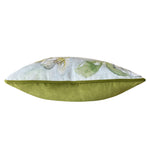 Floral Green Cushions - Blossoms Pear Printed Feather Filled Cushion Green Evans Lichfield
