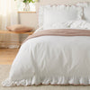 Plain Pink Bedding - Blousey Cotton Ruffle Duvet Cover Set Pink Wylder Nature