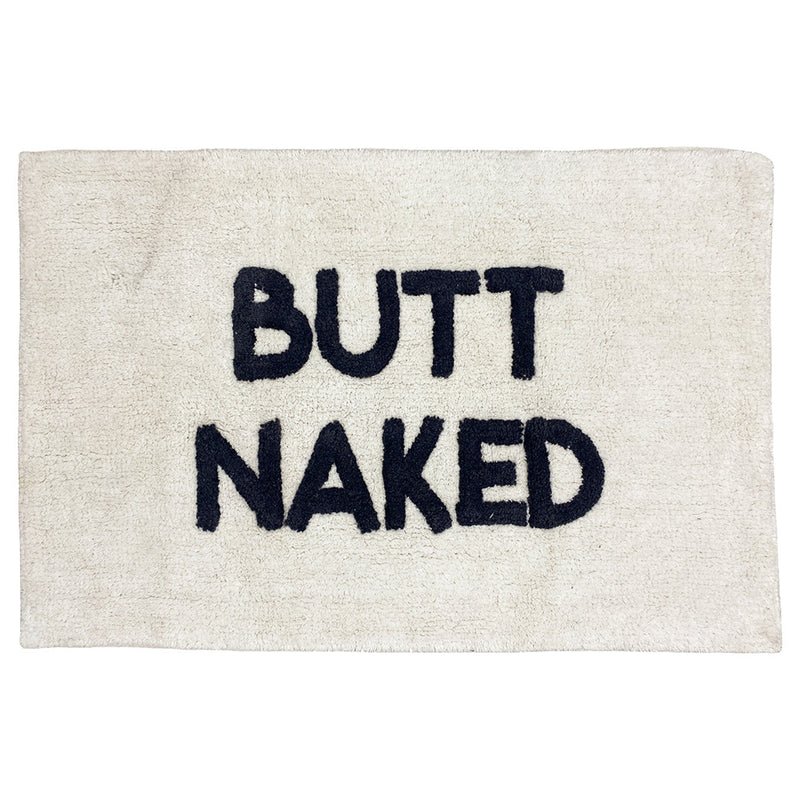 furn. Butt Naked Bath Mat in Ivory/Charcoal