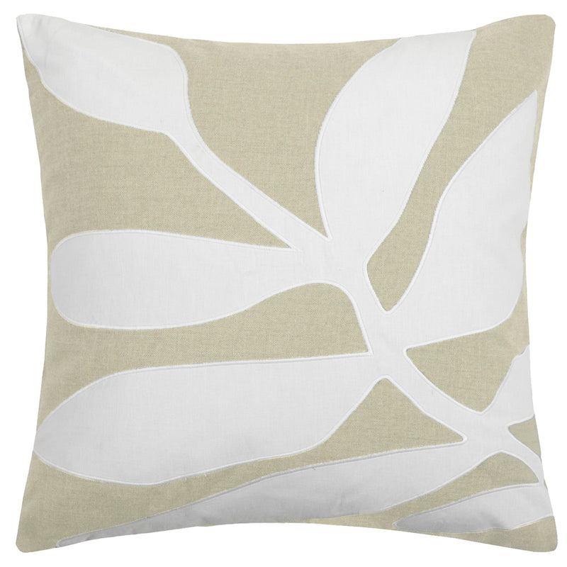 Floral Cream Cushions - Bodhi Embroidered Cushion Cover Quartz Additions