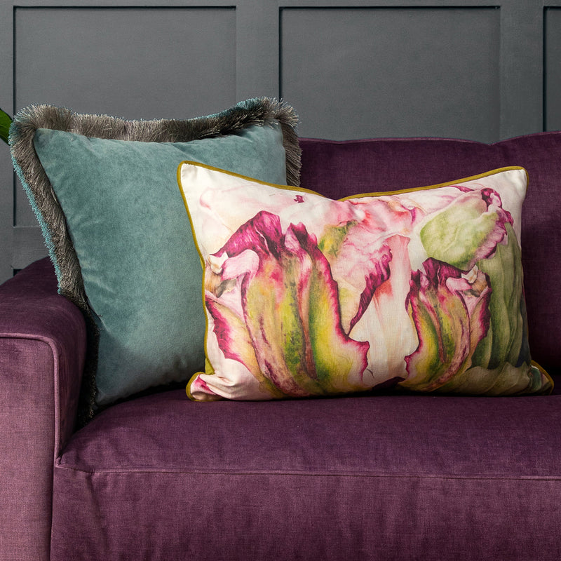 Marie Burke Bodmin Printed Cushion Cover in Fuchsia