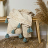 furn. Boho Cotton Tufted Throw in Seafoam