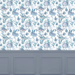 Animal Blue Wallpaper - Bollu  1.4m Wide Width Wallpaper (By The Metre) Marine Voyage Maison