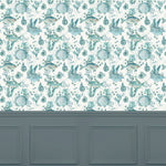 Animal Blue Wallpaper - Bollu  1.4m Wide Width Wallpaper (By The Metre) Seamist Voyage Maison