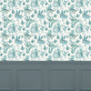 Animal Blue Wallpaper - Bollu  1.4m Wide Width Wallpaper (By The Metre) Seamist Voyage Maison