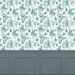 Animal Blue Wallpaper - Bollu  1.4m Wide Width Wallpaper (By The Metre) Seamist Voyage Maison