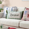  Green Cushions - Bonjour Printed Cushion Cover Mint furn.