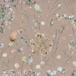 Floral Pink Fabric - Boronia Printed Cotton Fabric Coral Cloud Apricot Voyage Maison