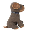 Paoletti Boston Herringbone Dog Door Stop in Brown