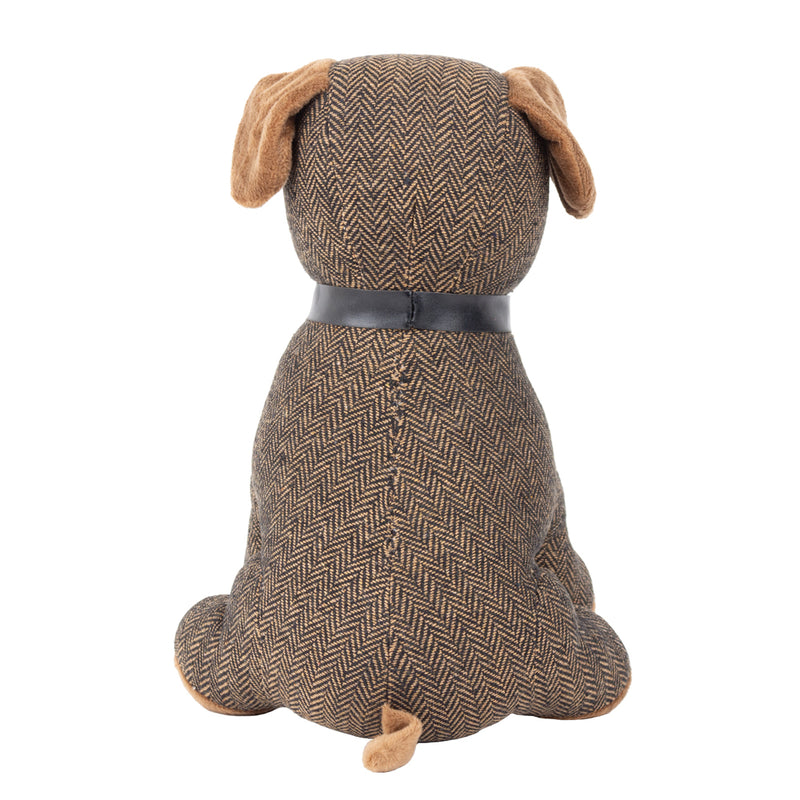 Paoletti Boston Herringbone Dog Door Stop in Brown