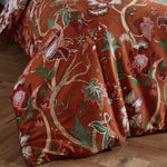 Paoletti Botanist 200TC 100% Cotton Sateen Duvet Cover Set in Russet