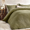 Yard Boucle Duvet Cover Set in Olive