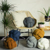 furn. Boucle Knot Fleece Ready Filled Cushion in Charcoal