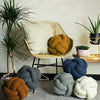 furn. Boucle Knot Fleece Ready Filled Cushion in Saffron