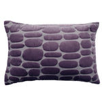 Geometric Purple Cushions - Boulder Embroidered Cushion Cover Plum Additions