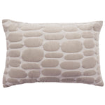 Geometric Cream Cushions - Boulder Embroidered Cushion Cover Quartz Additions