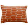 Geometric Orange Cushions - Boulder Embroidered Cushion Cover Sunset Additions