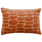 Geometric Orange Cushions - Boulder Embroidered Cushion Cover Sunset Additions