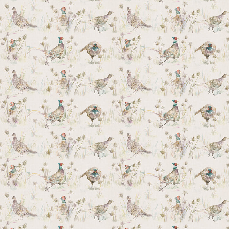 Voyage Maison Bowmont Printed Linen Fabric in Pheasant