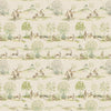 Voyage Maison Boxing Hares Printed Linen Fabric in Natural