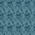 Fauna Blue Fabric - Bracken Printed Cotton Fabric Atlas Voyage Maison