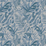 Fauna Blue Fabric - Bracken Printed Cotton Fabric Breeze Voyage Maison