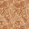 Fauna Orange Fabric - Bracken Printed Cotton Fabric Celeste Voyage Maison