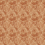 Fauna Orange Fabric - Bracken Printed Cotton Fabric Celeste Voyage Maison