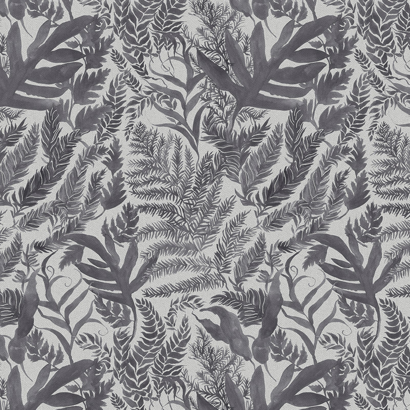 Fauna Grey Fabric - Bracken Printed Cotton Fabric Crescent Voyage Maison