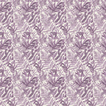 Fauna Purple Fabric - Bracken Printed Cotton Fabric Dahlia Voyage Maison