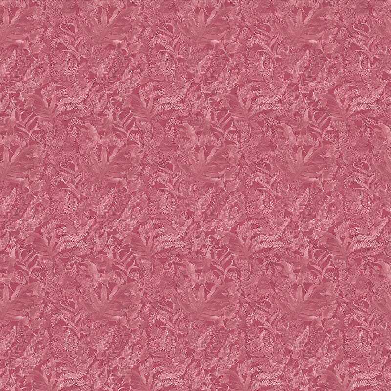 Fauna Pink Fabric - Bracken Printed Cotton Fabric Fuchsia Voyage Maison