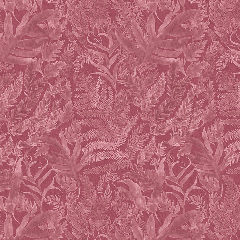 Bracken Printed Fabric Sample Swatch Fuchsia