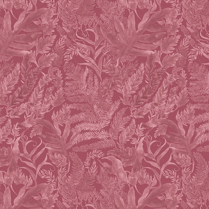 Fauna Pink Fabric - Bracken Printed Cotton Fabric Fuchsia Voyage Maison