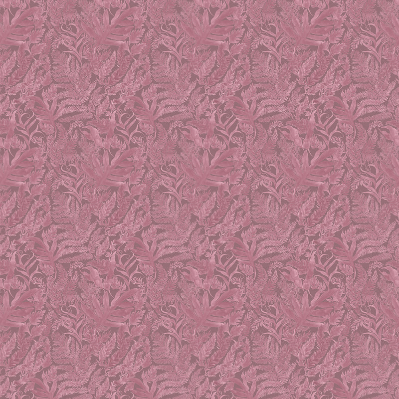 Fauna Pink Fabric - Bracken Printed Cotton Fabric Heather Voyage Maison