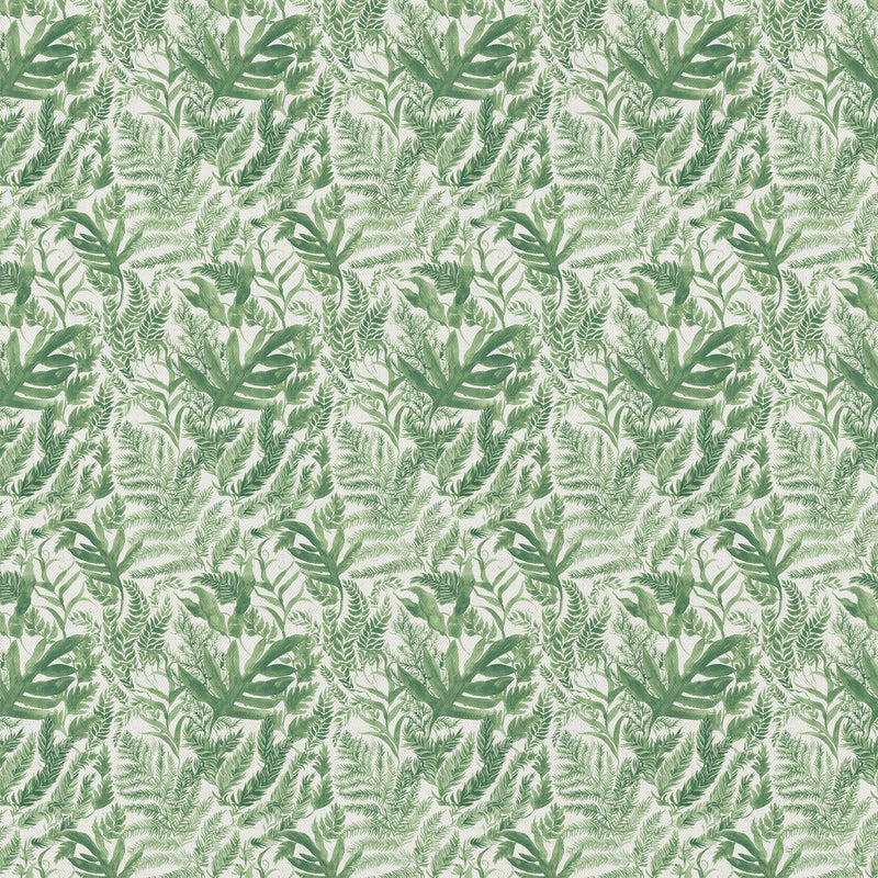 Fauna Green Fabric - Bracken Printed Cotton Fabric Isla Voyage Maison