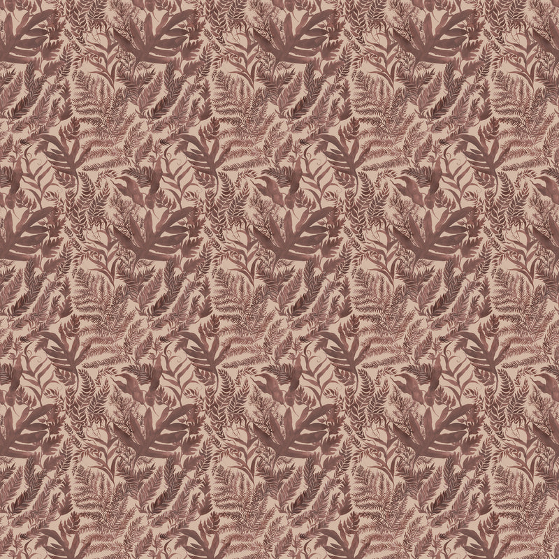 Fauna Brown Fabric - Bracken Printed Cotton Fabric Sienna Voyage Maison