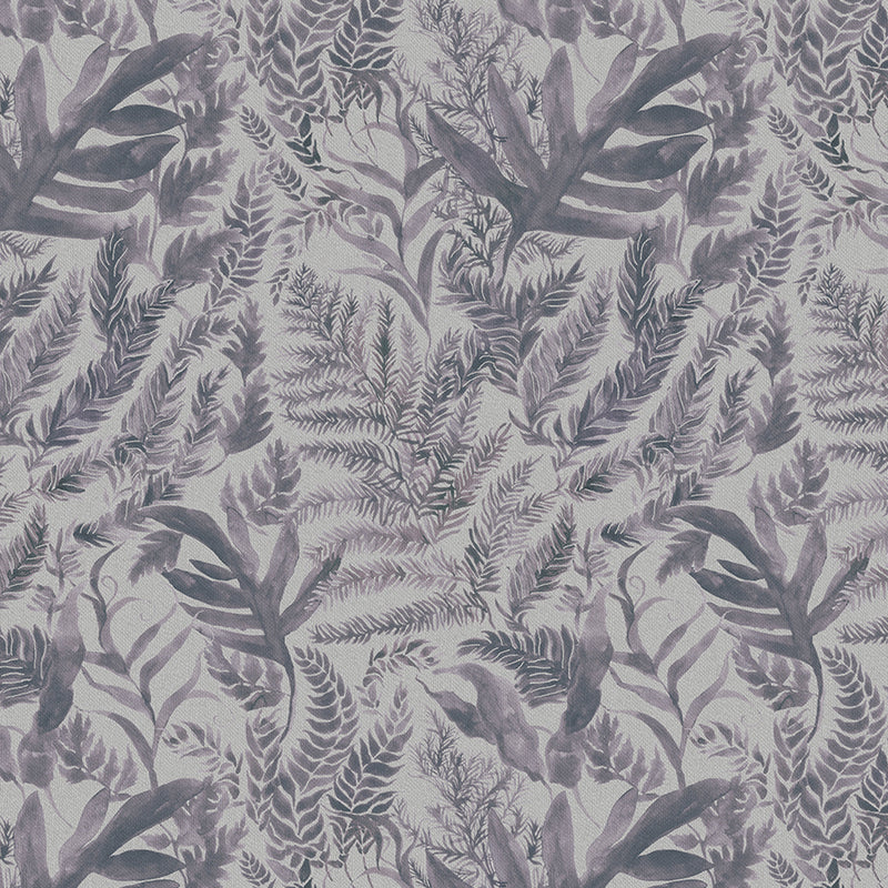 Fauna Grey Fabric - Bracken Printed Cotton Fabric Viola Voyage Maison