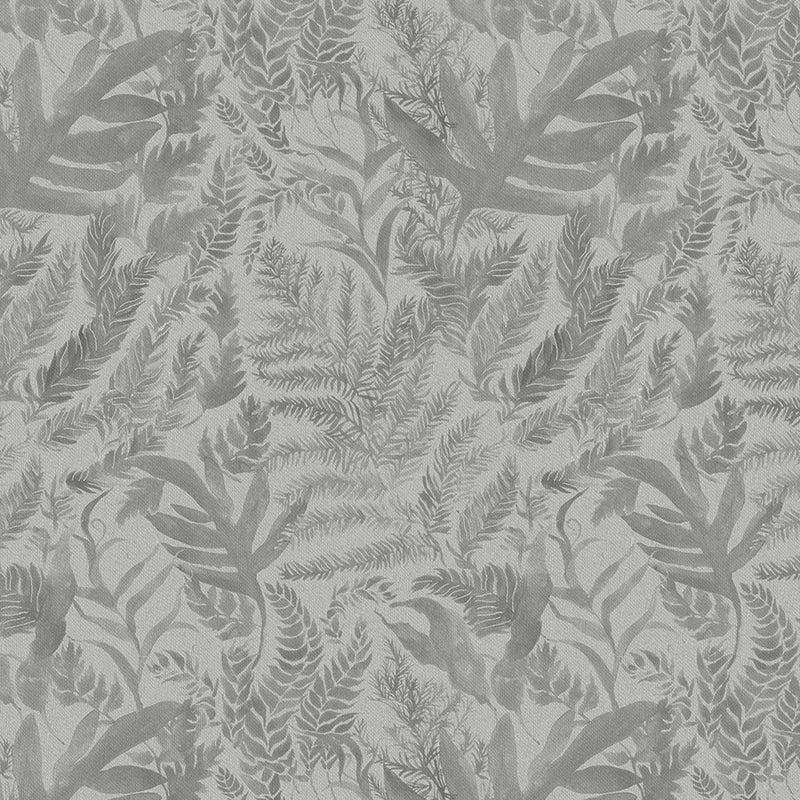 Fauna Grey Fabric - Bracken Printed Cotton Fabric Willow Voyage Maison