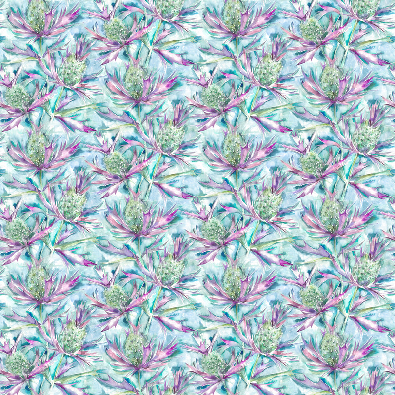 Voyage Maison Braithwaite Printed Cotton Fabric in Teal